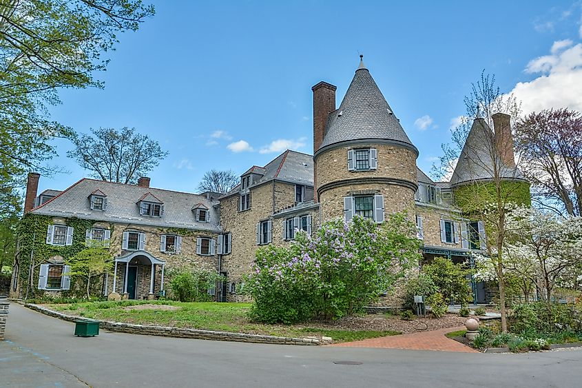 French chateau-style home of the Grey Towers National Historic Site in Milford