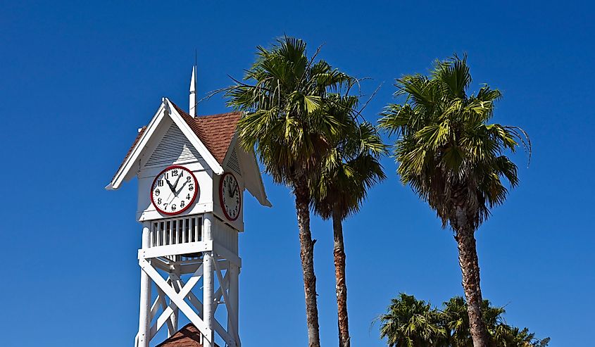 Bradenton Beach Historic Pier Clock Tower on Anna Maria Island, Florida