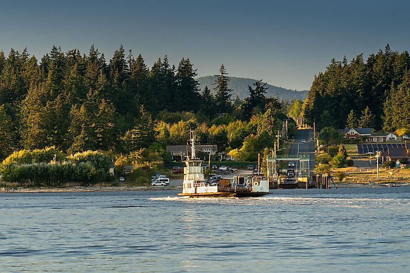 Anacortes, Washington: Guemes Island Ferry crossing from Anacortes.