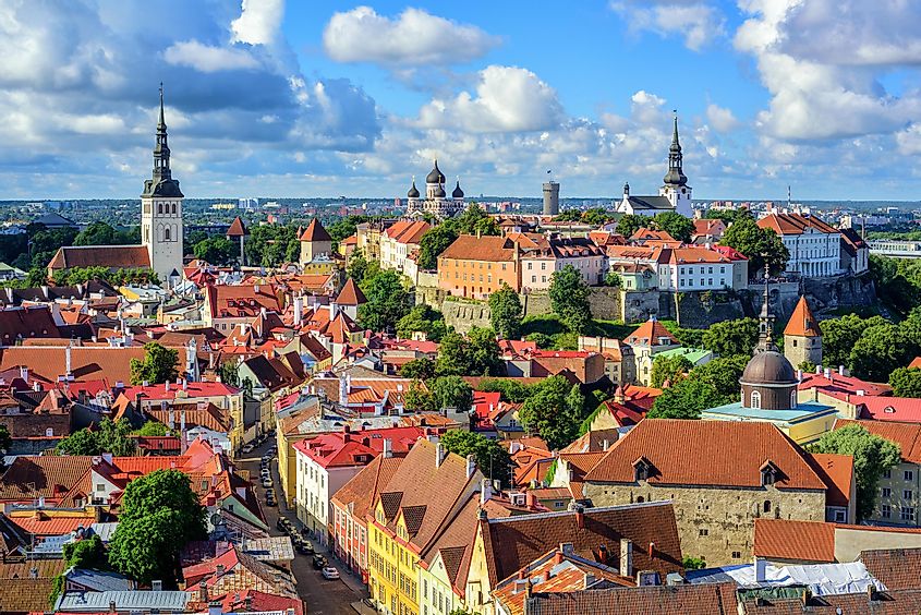 The vibrant medieval city of Tallinn, Estonia.