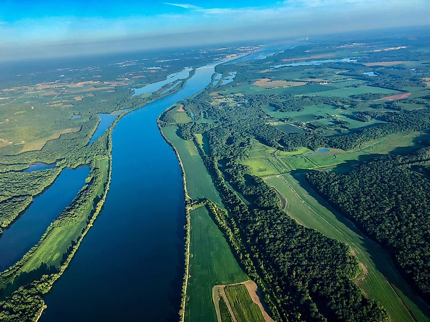 Aerial view of the Tennessee River