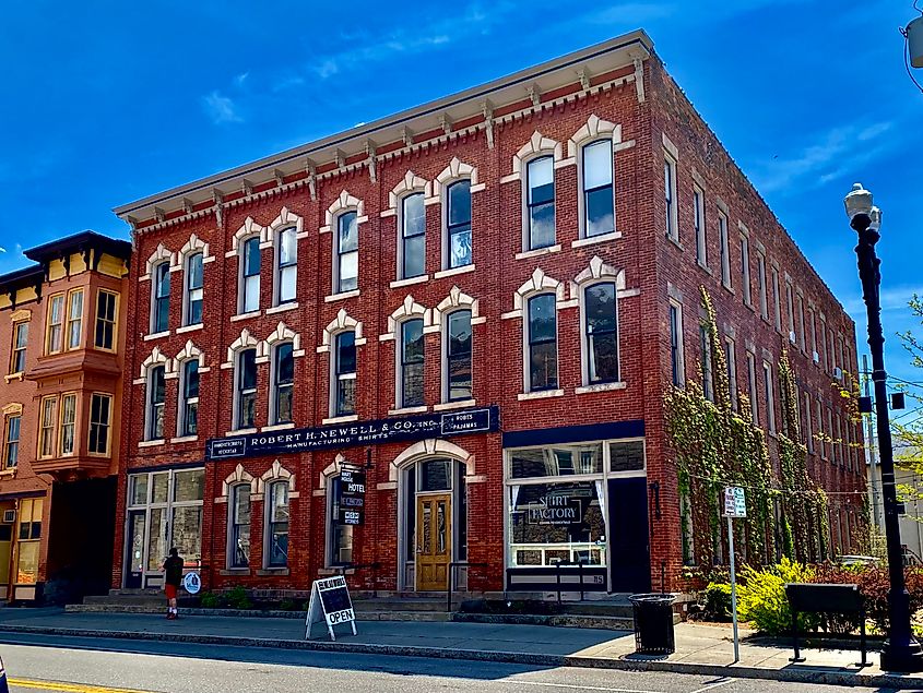 West Center Street in Medina, New York's Main Street Historic District.