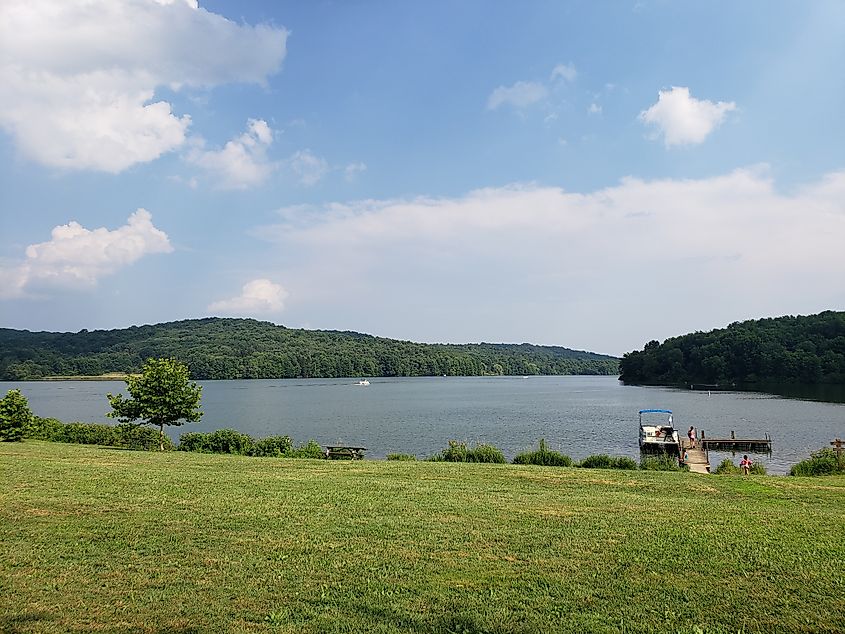 View of Moraine State Park.
