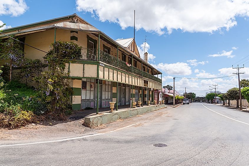 Start of Thiele Highway in Eudunda, South Australia.