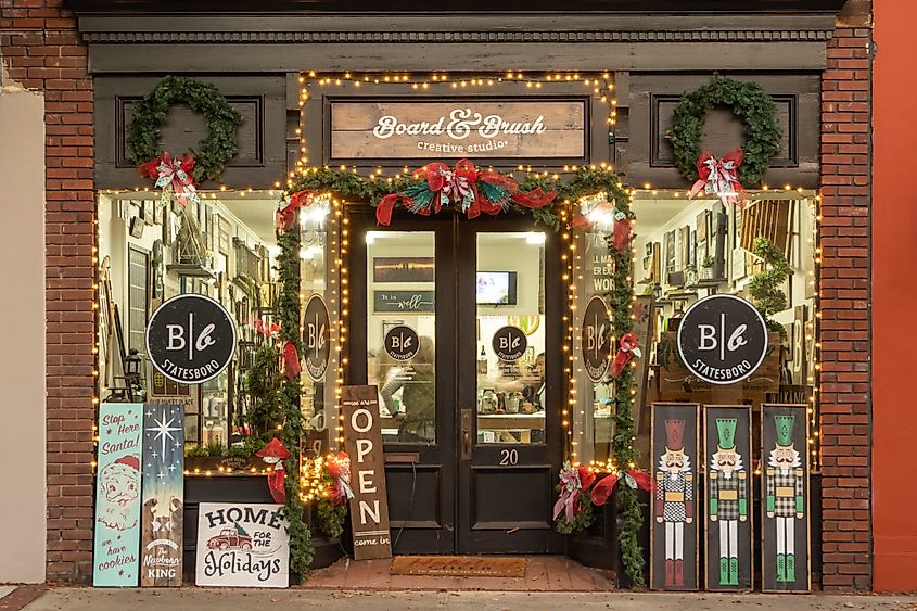 Creative Studio decorated for the holidays in Statesboro, Georgia.