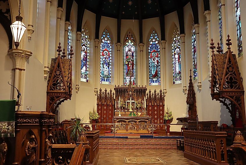 Trinity Cathedral in downtown Omaha, Nebraska, United States.