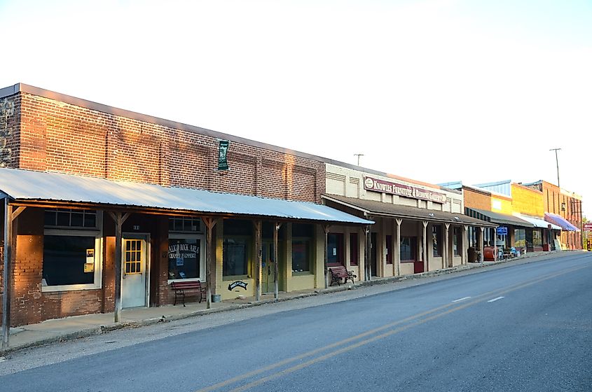 The Historic District in Calico Rock, Arkansas.