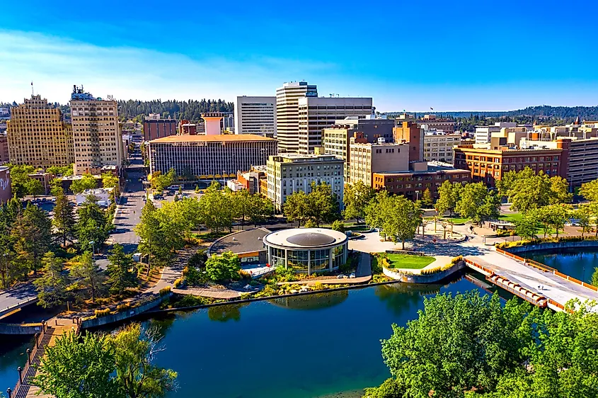 View of the city of Spokane.