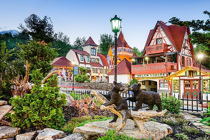 The Helen Square in Helen, Georgia. Image credit: Sean Pavone via Shutterstock.com