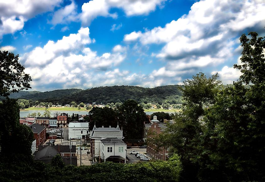 The cityscape of Maysville, Kentucky.