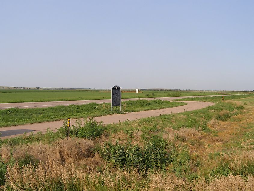 A monument to the Indian Raids in the 1860s in Nebraska.