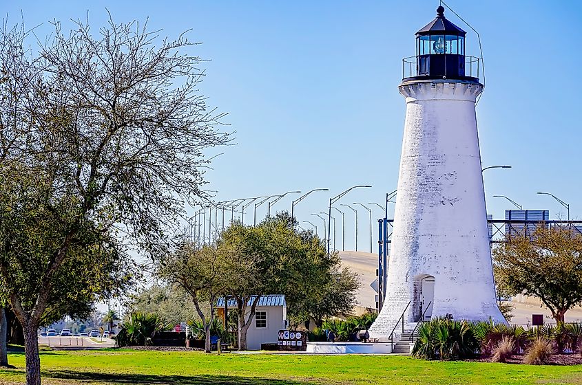 Round Island Lighthouse in Pascagoula, Mississippi. 