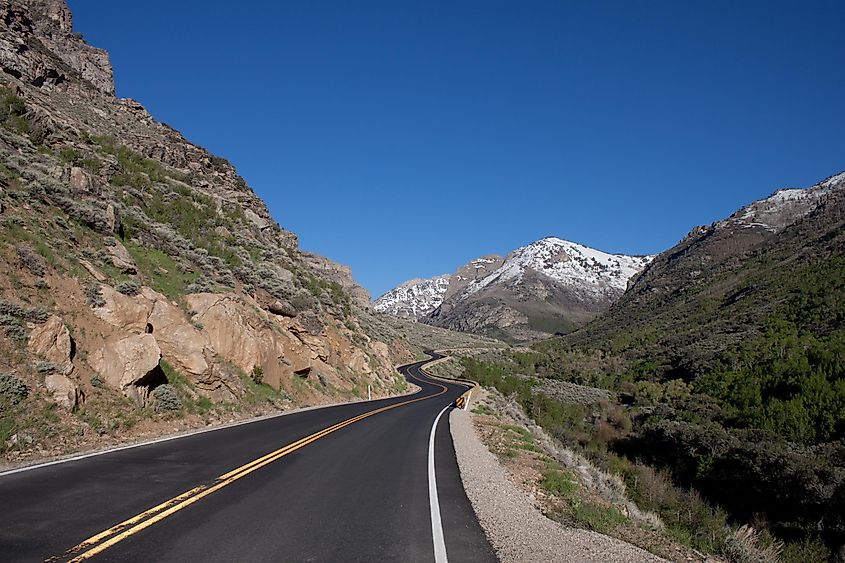 The Lamoille Canyon Scenic Byway, Nevada.