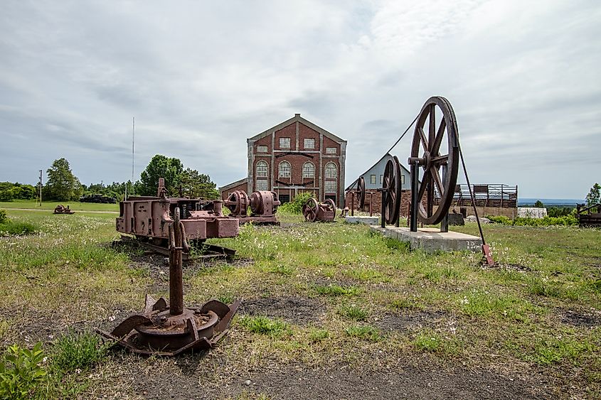 Quincy Mine in the Keweenaw National Historical Park in Calumet, Michigan
