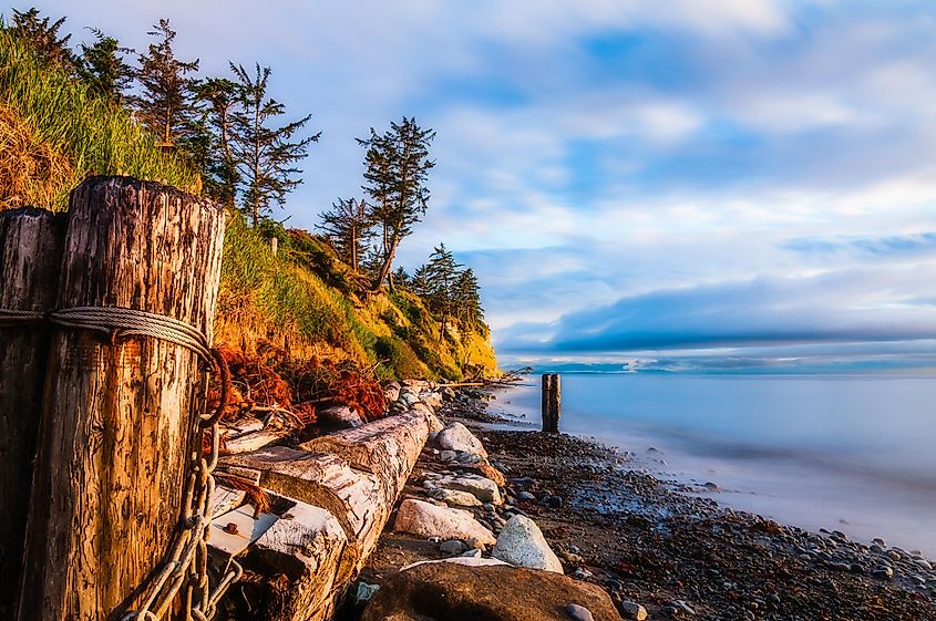 beach scene on Whidbey Island, Washington