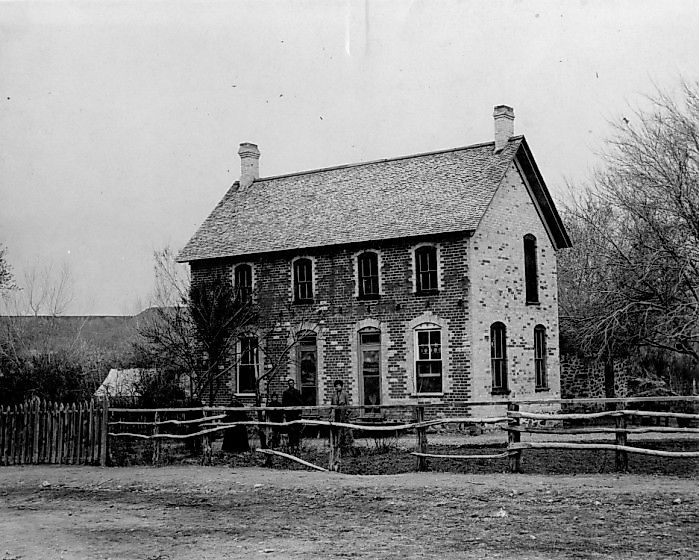 Home of Mormon pioneer Franklin S. Leavitt, c. 1900.