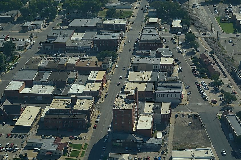 Aerial view of Abilene Kansas