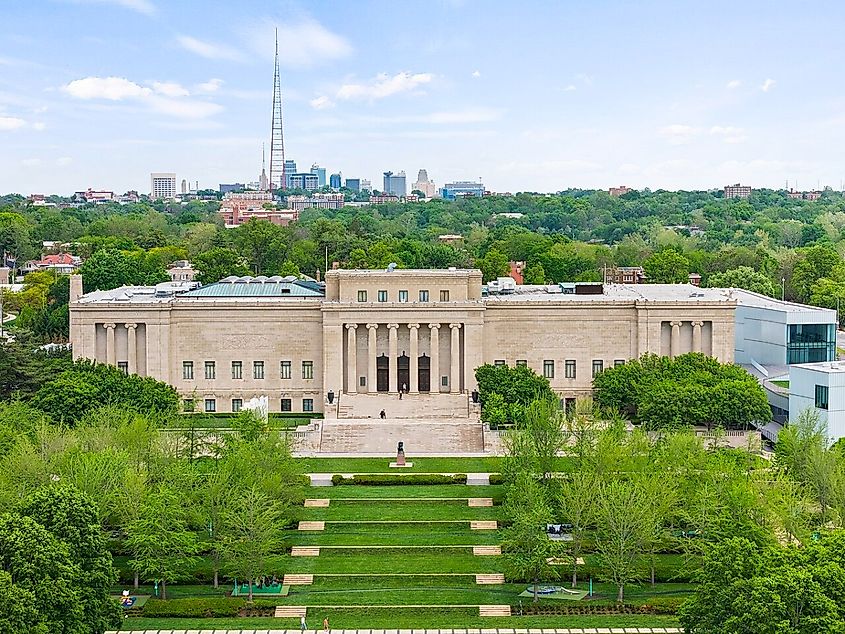 Overlooking the Nelson-Atkins Museum of Art.