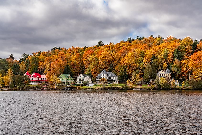 Lake Flower at Saranac Lake in New York state