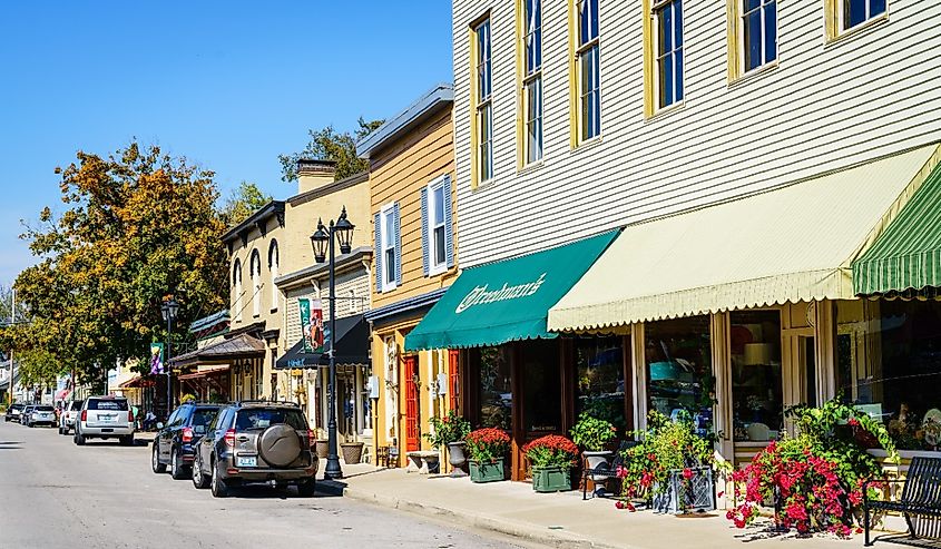 Main street of Midway, Kentucky.