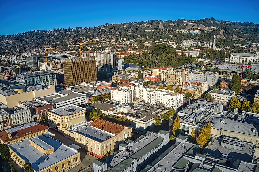 Aerial view of Berkeley, California.
