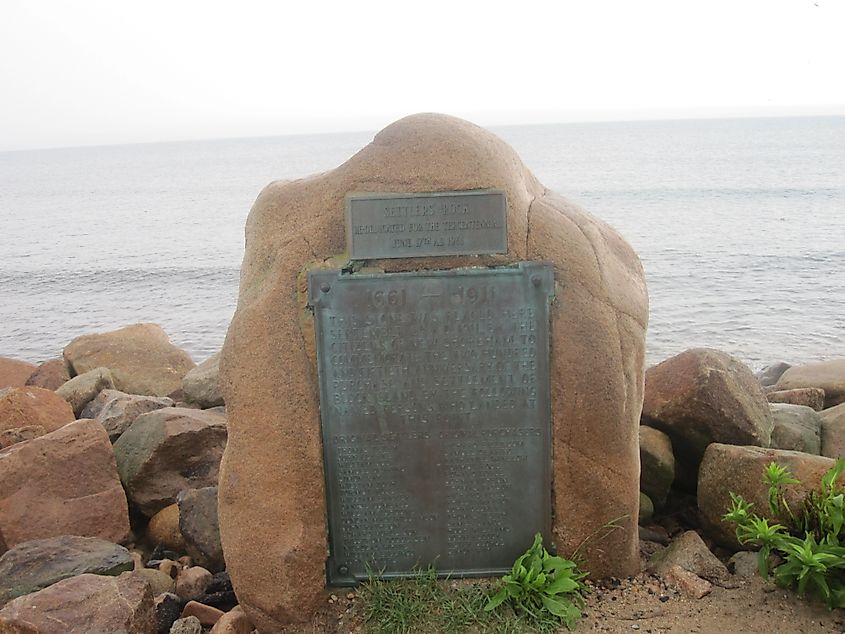Settler's Rock is the most northerly part of Block Island.