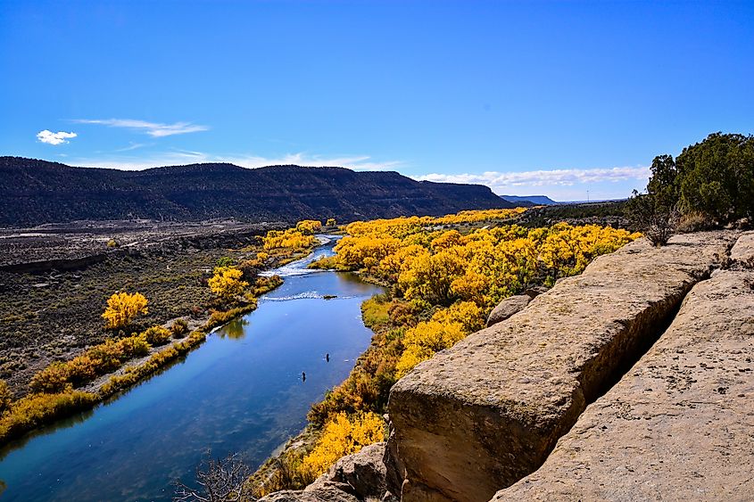 The San Juan River in autumn.