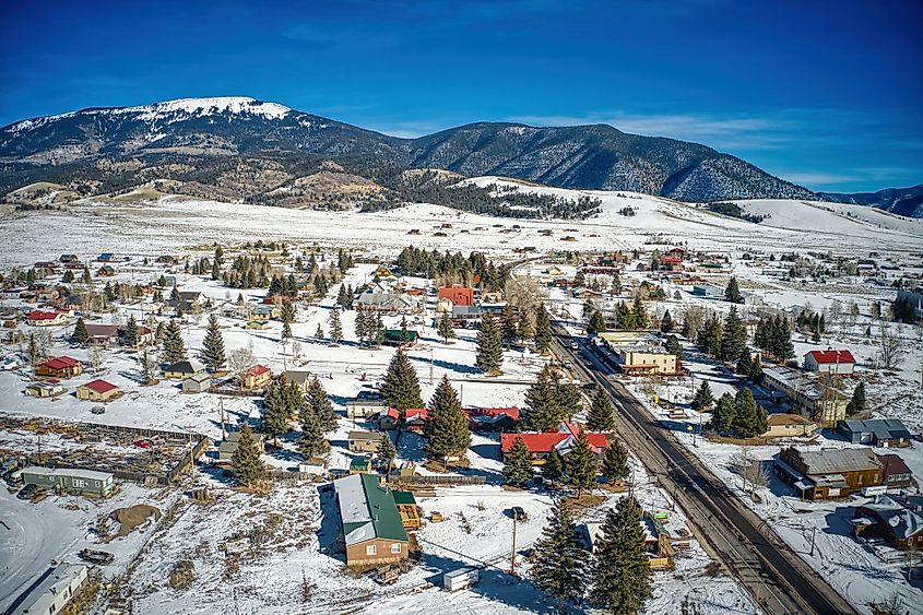 Aerial view of Eagle Nest, New Mexico