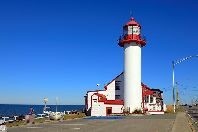 Matane, Quebec, Canada - 09, 25, 2022: Matane Lighthouse (1906)
