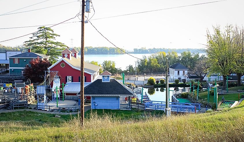 Overlooking the Mississippi River in Hannibal, Missouri