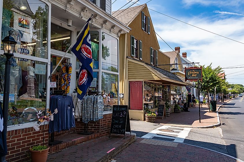 Businesses in St. Michaels, Maryland.