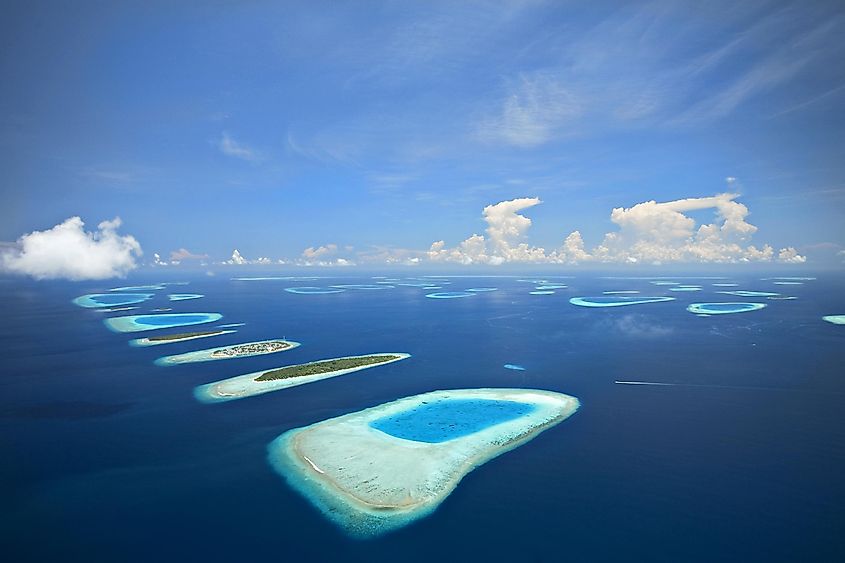 Maldives aerial view