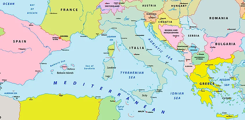 Mediterranean Countries - WorldAtlas