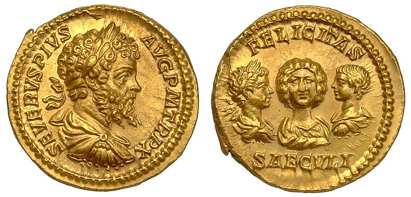 Dynastic aureus of Septimius Severus