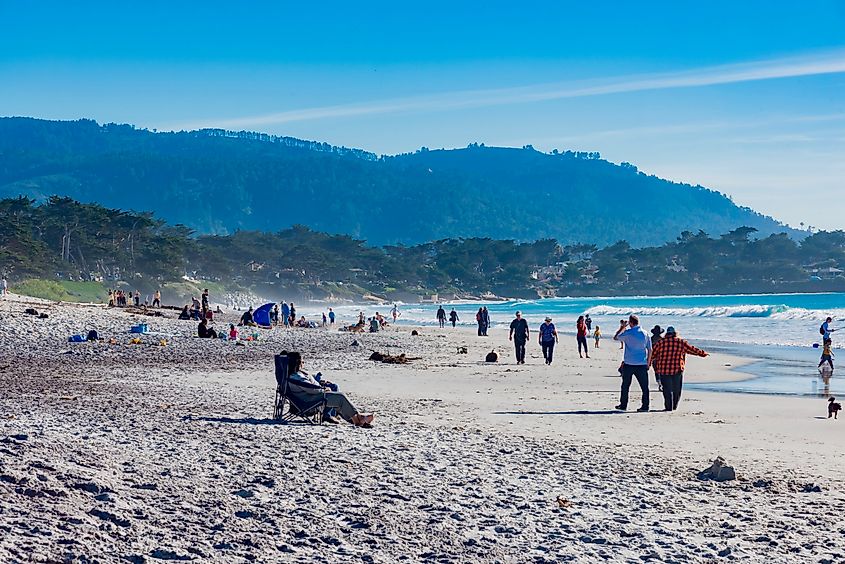 Beachside scene in Carmel-by-the-Sea, California