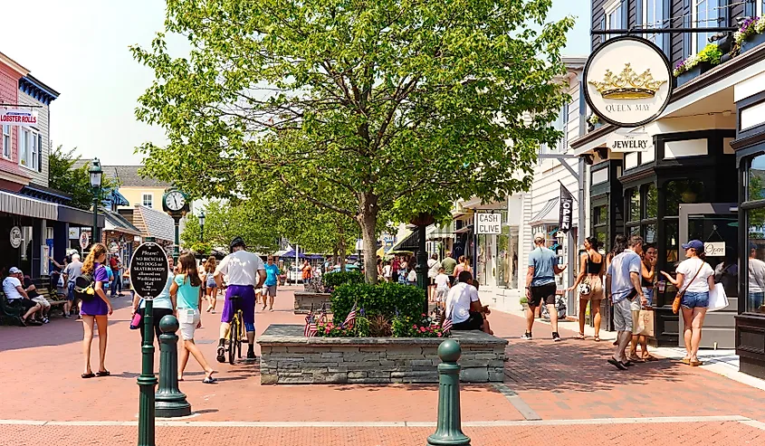 Washington Street Mall in Cape May, New Jersey.