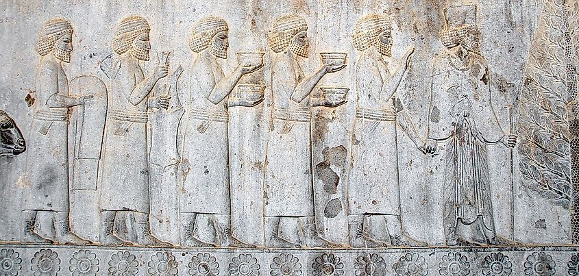Sogdians on an Achaemenid Persian relief.