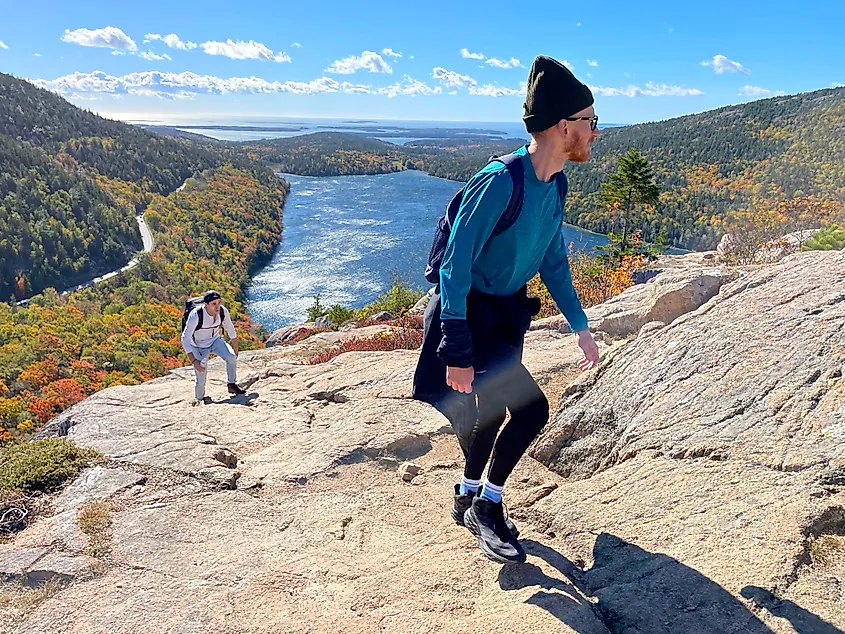 Hikers at the Acadia National Park, Maine