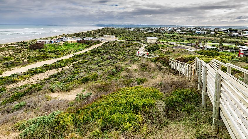 Goolwa Beach in South Australia.