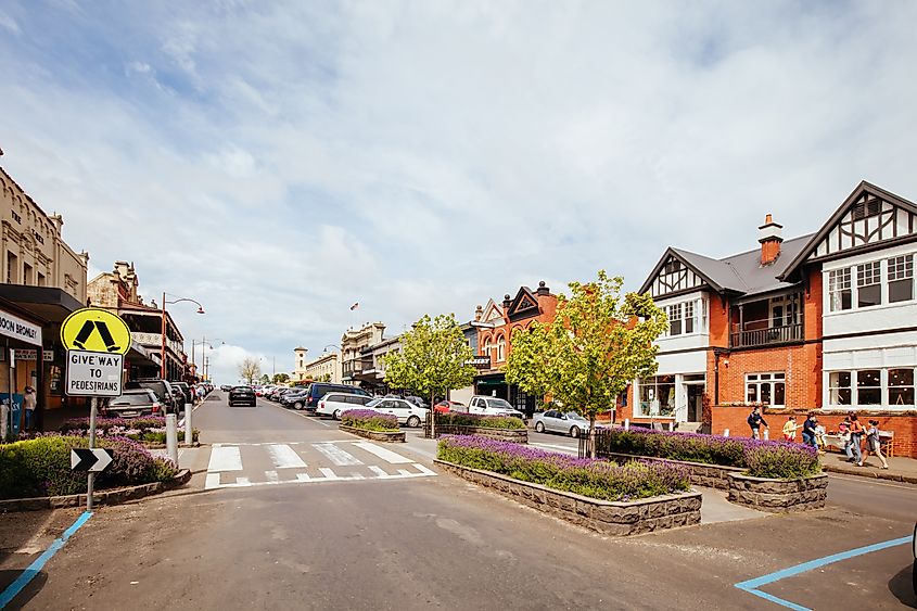 Vincent Street in Daylesford, Victoria, Australia.