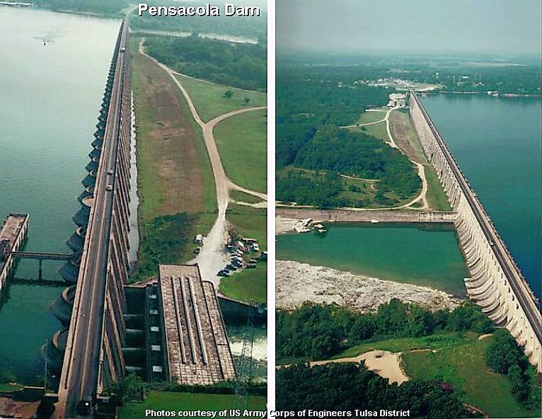 East and west view of dam, courtesy USACE