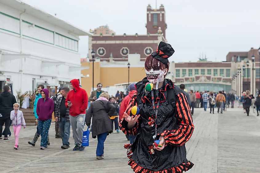 Participants of the Zombie Walk in Asbury Park, New Jersey.