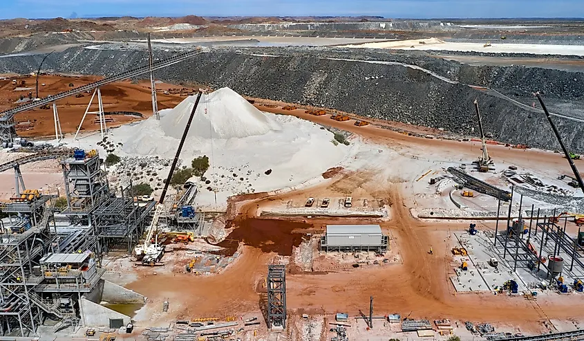 Pilgangoora mine aerial view