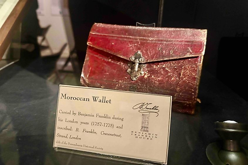 Benjamin Franklins original wallet Image credit Bryan Dearsley