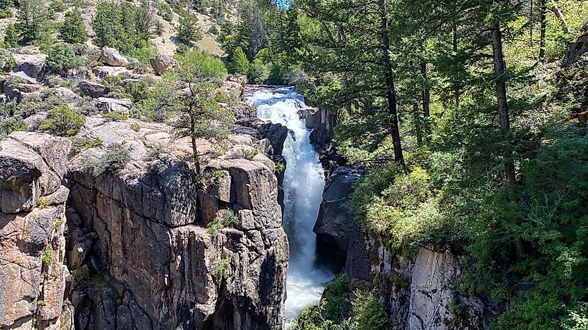 Shell Falls in the Bighorn National Forest near Buffalo, Wyoming.