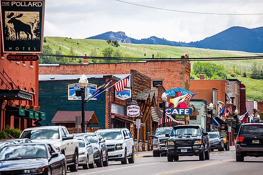 Street view in Red Lodge, Montana.