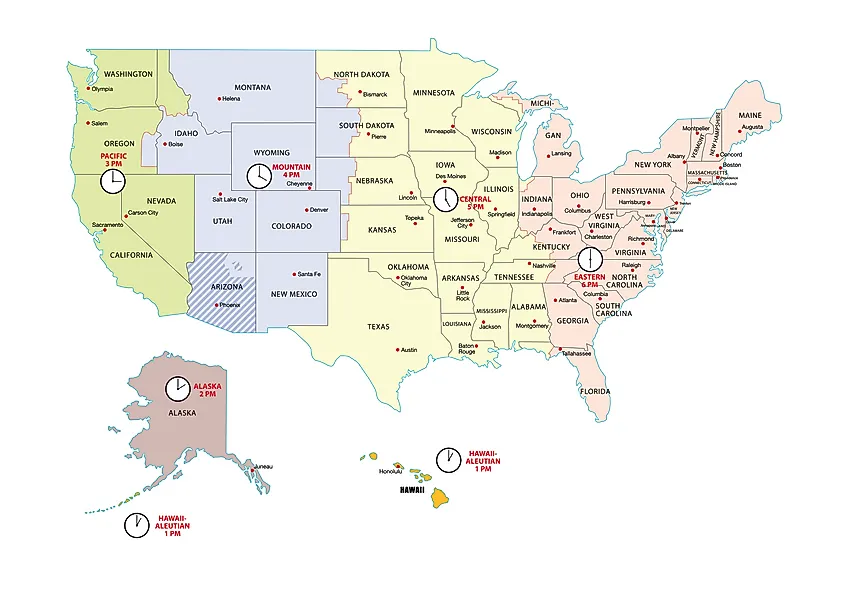 Us time. Часовые пояса США на карте. Временные пояса США. Карта с временными зонами США. Карта США со Штатами и часовыми поясами.