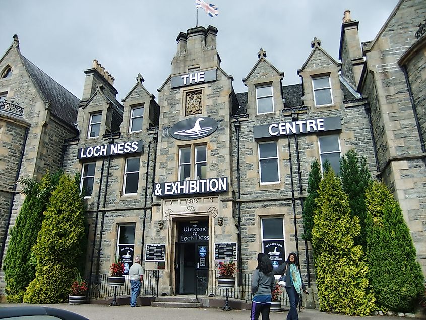 Drumnadrochit, Scotland - August 9 2016: The Lochness Centre and Exhibition before refurbishment.