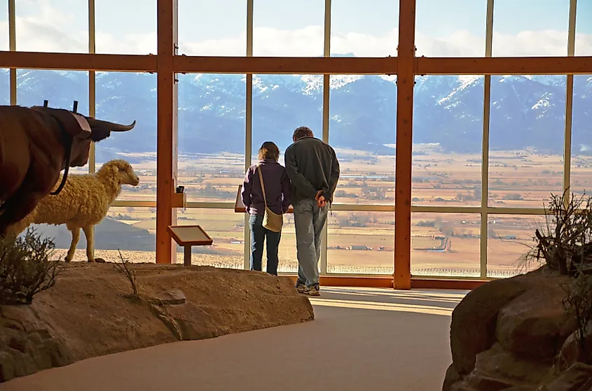 People at the National Historic Oregon Trail Interpretive Center.