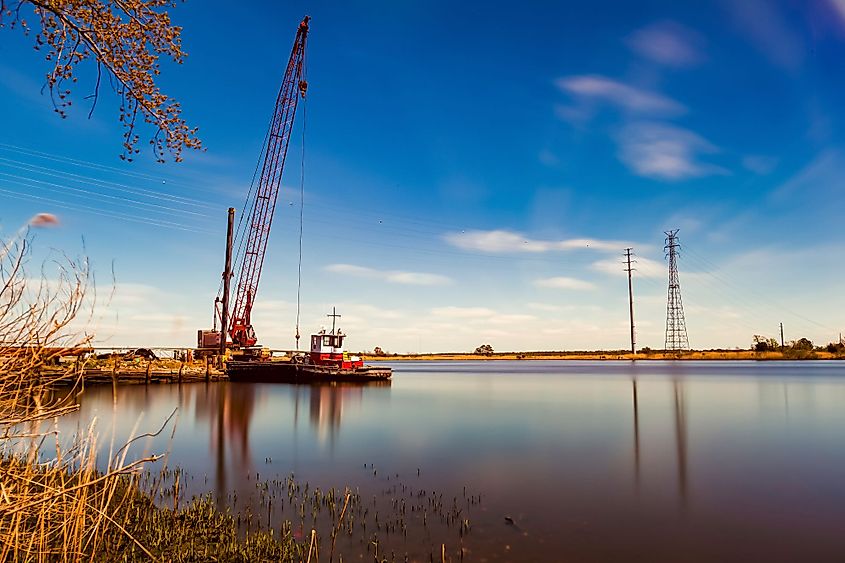 A view of the Nanticoke River in Vienna, Maryland